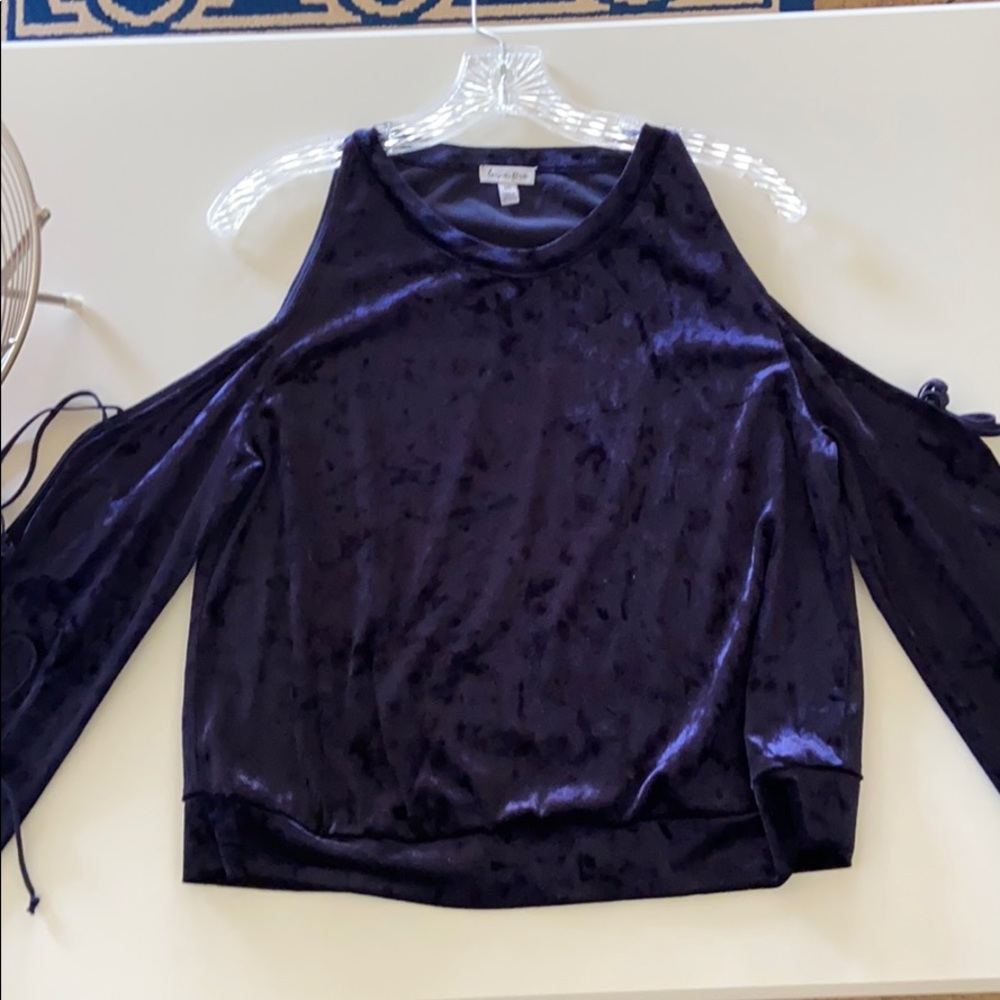 Blue velvet Blouse